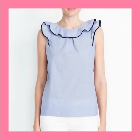 J.Crew - Ruffle Top - Size 0 - Picture 3 of 8